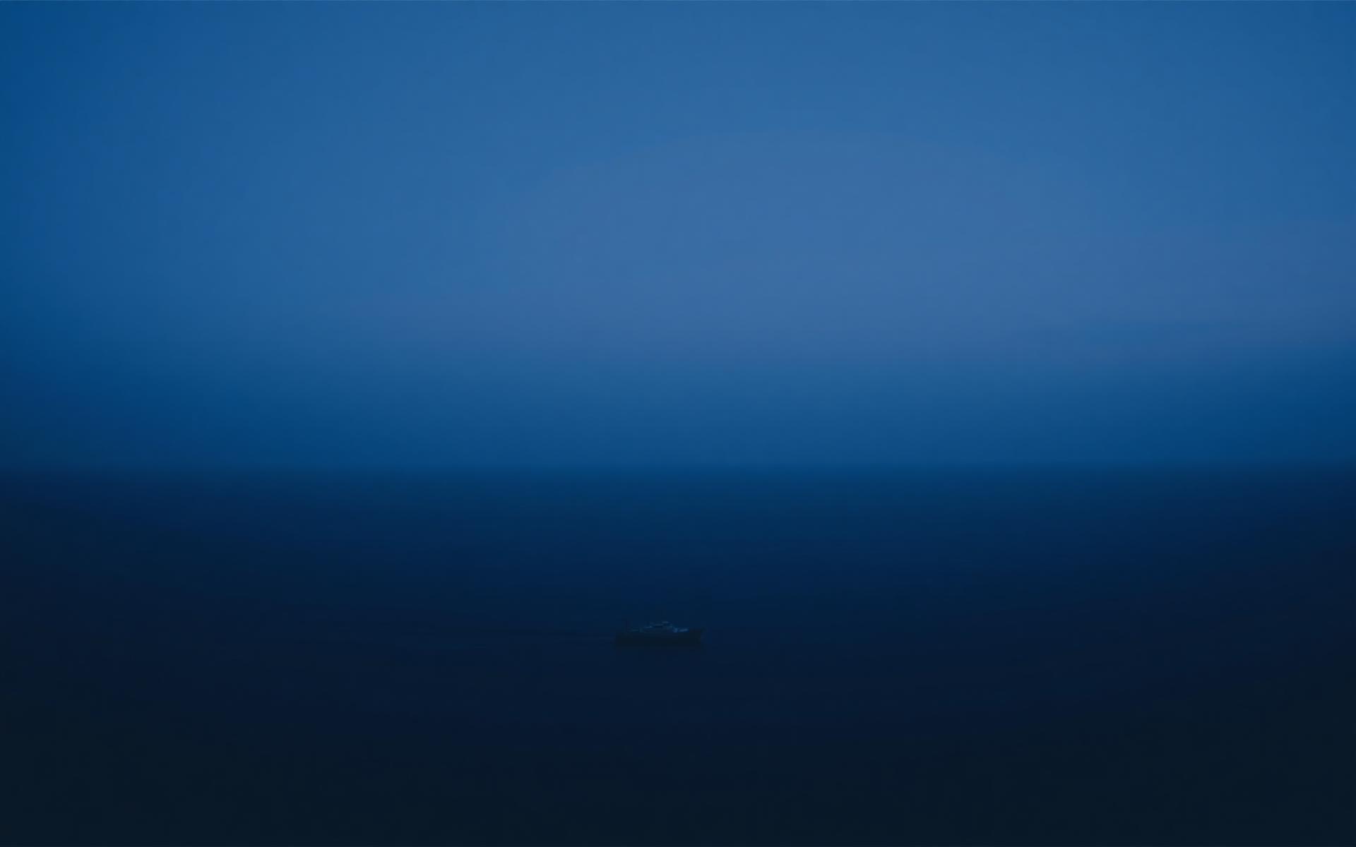Ocean horizon at twilight
